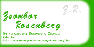 zsombor rosenberg business card